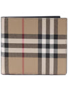 Check Pattern Half Halfwallet Beige - BURBERRY - BALAAN 3