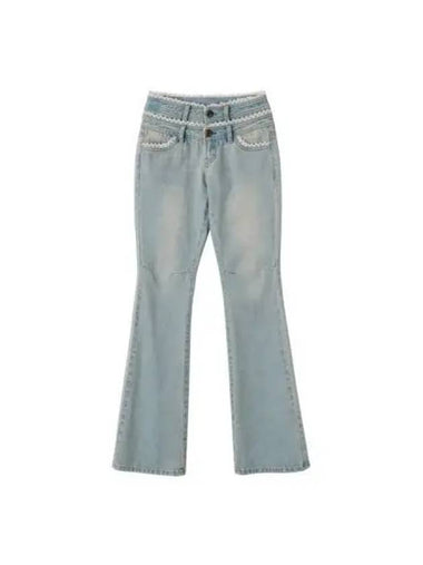 double waist boot cut denim vintage ice - SCULPTOR - BALAAN 1