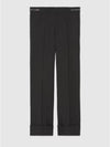 Horsebit Metal Detail Straight Pants Black - GUCCI - BALAAN 2