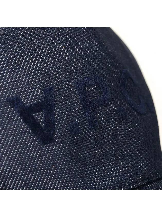 VPC Velvet Logo Denim Ball Cap Blue - A.P.C. - BALAAN 6