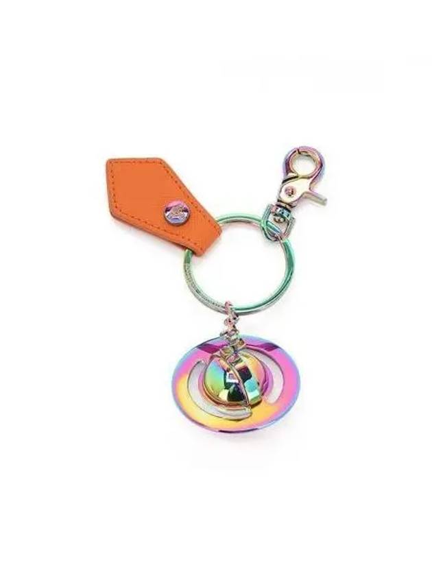 Women s Saffiano 3D Iridescent Keyring Orange 82030079 OM0009 - VIVIENNE WESTWOOD - BALAAN 1