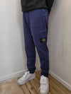 Men's Wappen Fleece Track Pants Royal Blue - STONE ISLAND - BALAAN 4