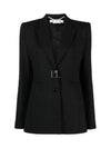 Women's Tailored Single Breasted Blazer Jacket Black - OFF WHITE - BALAAN 2