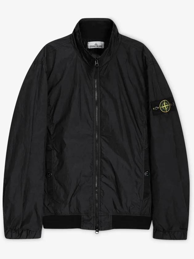 Crinkle Reps Wappen Bomber Jacket Black - STONE ISLAND - BALAAN 3