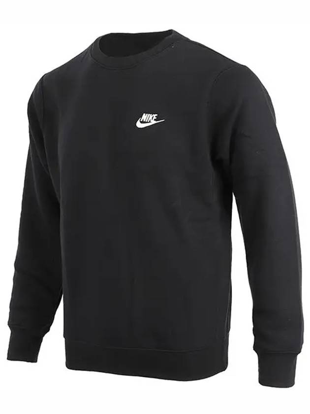 Club French Terry Logo Sweatshirt Black - NIKE - BALAAN 3