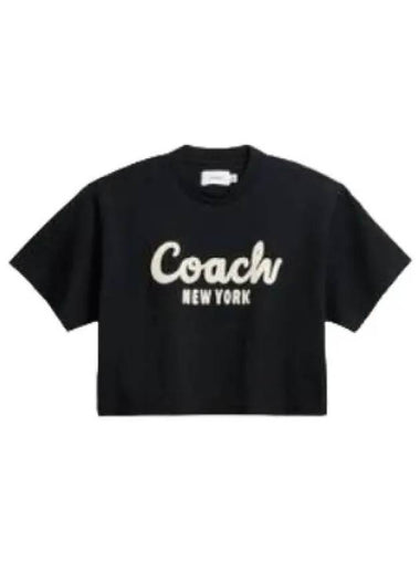 Cursive Signature Cropped T Shirt - COACH - BALAAN 1