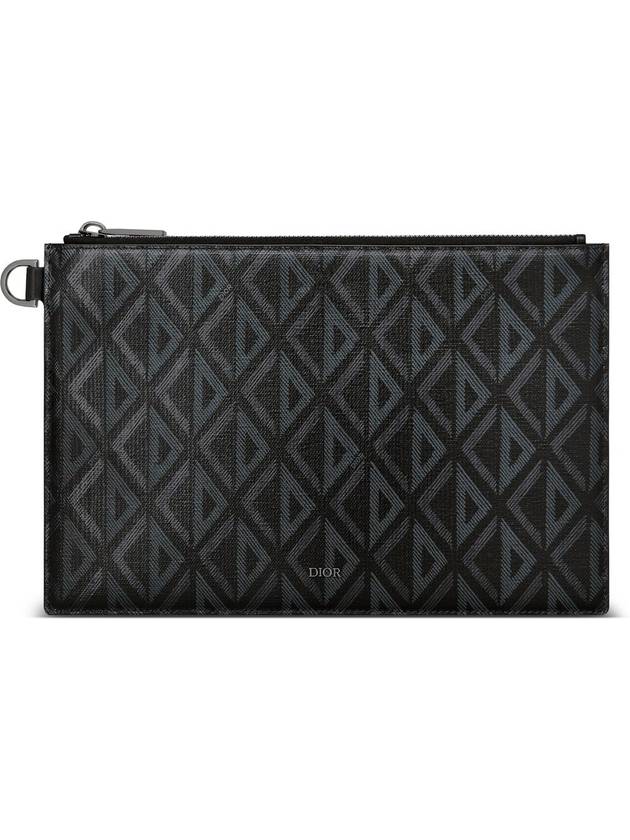 CD Diamond Clutch Bag Black - DIOR - BALAAN 1