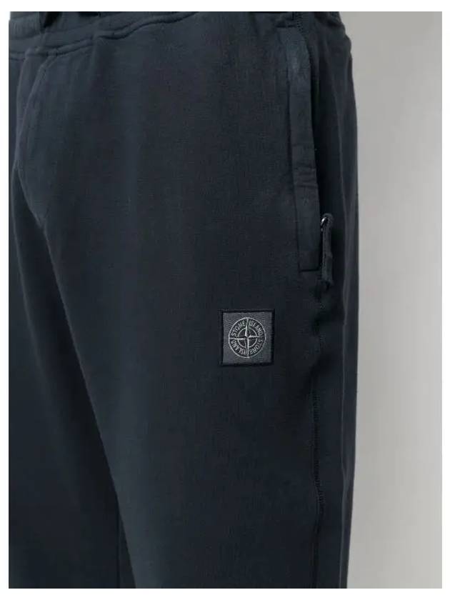 Stretch Cotton Fleece Jogging Track Pants Navy - STONE ISLAND - BALAAN 7