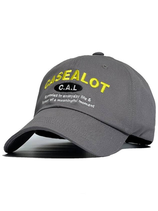 Lettering logo ball cap gray - CASEALOT - BALAAN 2