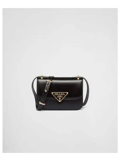 Emblème Leather Bag Black - PRADA - BALAAN 2