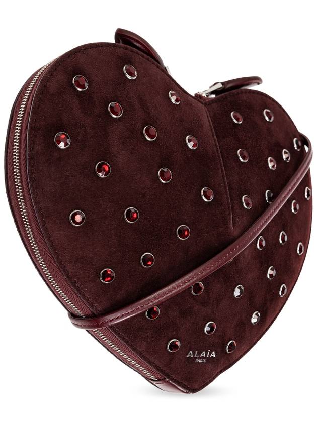 Alaïa Shoulder Bag Le Coeur, Women's, Burgundy - ALAIA - BALAAN 4