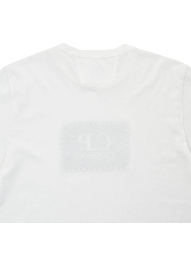 Stitch Logo Cotton Short Sleeve T-Shirt White - CP COMPANY - BALAAN 8