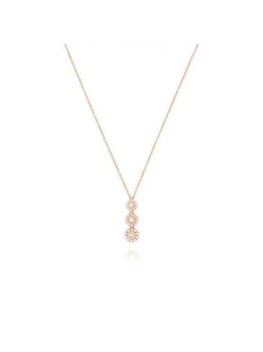 20087227 Margherita three circle 18K pink gold necklace - DAMIANI - BALAAN 1