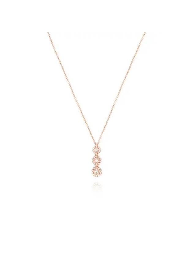 20087227 Margherita three circle 18K pink gold necklace - DAMIANI - BALAAN 1