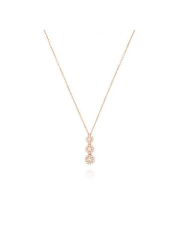 20087227 Margherita three circle 18K pink gold necklace - DAMIANI - BALAAN 1