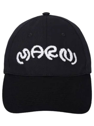 logo ball cap black hat - MARNI - BALAAN 1