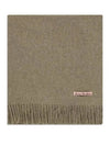 Logo Wool Fringe Scarf  Light Olive Melange - ACNE STUDIOS - BALAAN 2