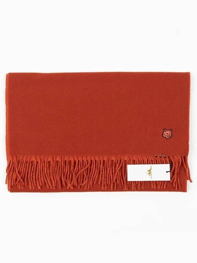 Bold Fox Head Patch Muffler Red - MAISON KITSUNE - BALAAN 2