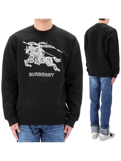 Embroidered EKD Logo Sweatshirt Black - BURBERRY - BALAAN 2