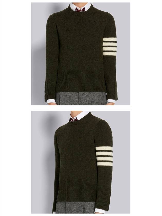 Diagonal Armband Knit Top Khaki - THOM BROWNE - BALAAN 5