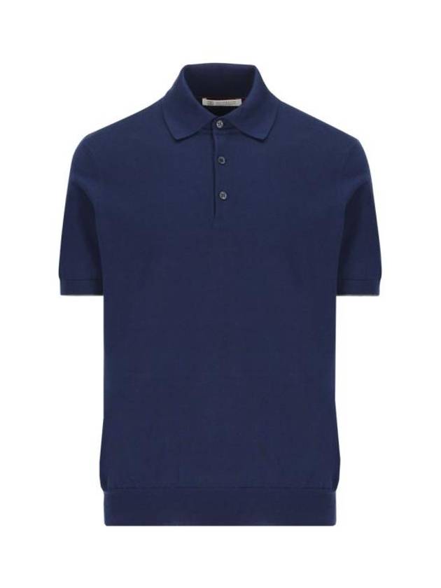 Classic Knit Polo Shirt Navy - BRUNELLO CUCINELLI - BALAAN 1