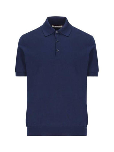 Classic Knit Polo Shirt Navy - BRUNELLO CUCINELLI - BALAAN 1