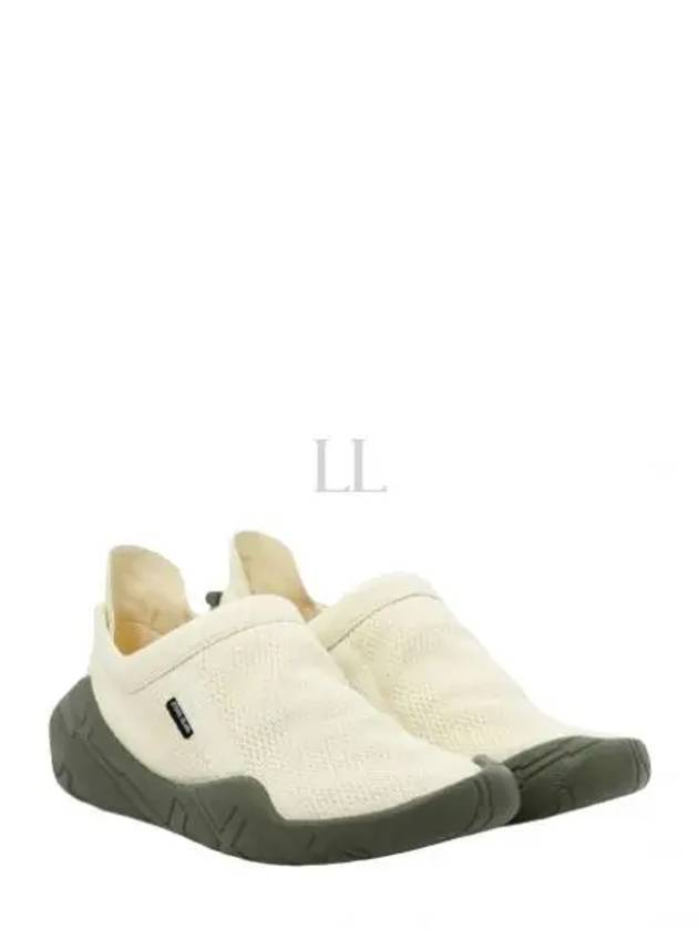 Shadow Project Moc Debossed Leather Mesh Slip On Ivory - STONE ISLAND - BALAAN 2