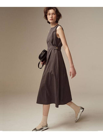 Terry sleeveless maxi long dress gray gray - UNLIKELOOK - BALAAN 1