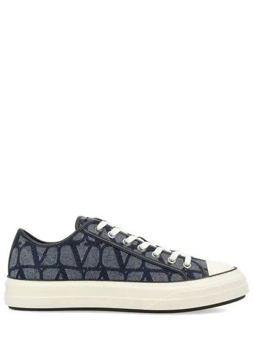 Toile Iconographe Low Top Sneakers Navy - VALENTINO - BALAAN 1