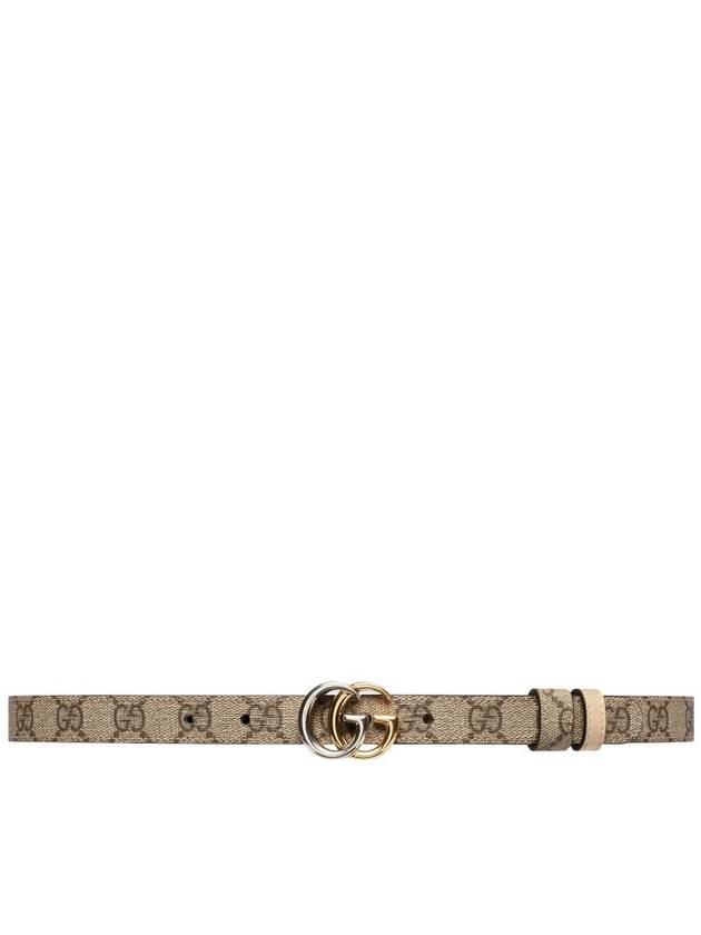 GG Marmont Reversible Thin Leather Belt Beige - GUCCI - BALAAN 2