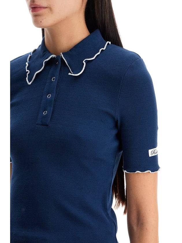 fitted polo shirt with contrasting hems - ROTATE - BALAAN 4