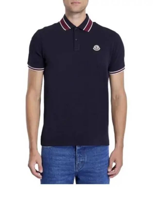 8A00018 89A16 77X Logo Patch Polo Shirt - MONCLER - BALAAN 1