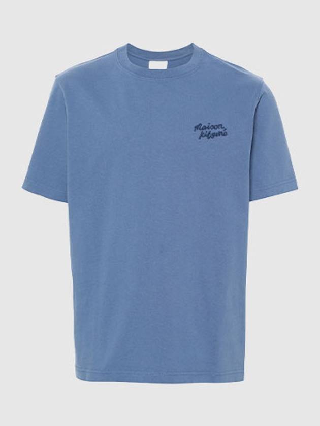 Handwriting Comfort Short Sleeve T-Shirt Storm Blue - MAISON KITSUNE - BALAAN 2