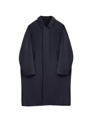 WR Cotton Twill Oversized Coat Jet Black - LEMAIRE - BALAAN 1