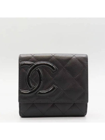 A50099 Y03880 C2054 Cambon Black Logo Stitch Double Bicycle Wallet - CHANEL - BALAAN 2