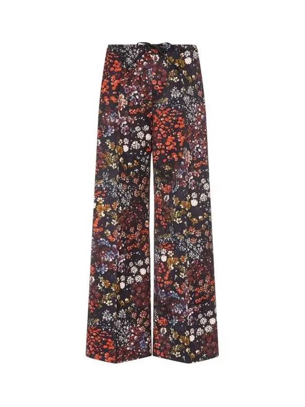 Women s Floral String Banding Pants Dark Red - DRIES VAN NOTEN - BALAAN 1