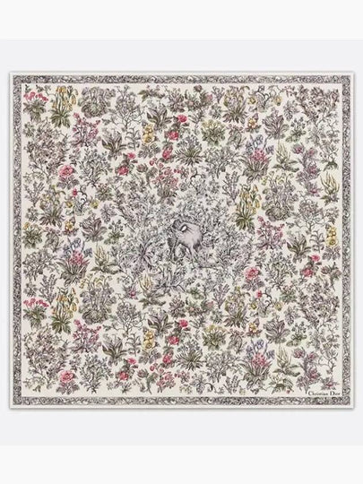 Millefiori Unicorn 90 Square Scarf White - DIOR - BALAAN 2