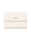 Tri-Fold Baby Leather Half Wallet Natural - JIL SANDER - BALAAN 1