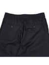 Men's Elastic Cotton Crop Straight Pants Black - AMI - BALAAN 7