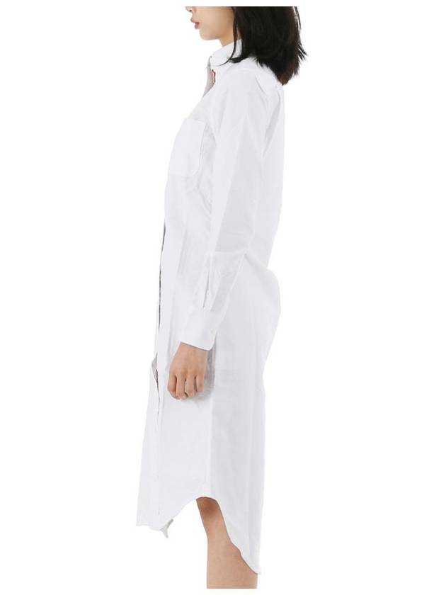 Women's Oxford Classic Shirt Midi Dress White - THOM BROWNE - BALAAN 4