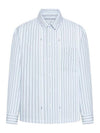 La Chemise Boulanger Striped Cotton Long Sleeve Shirt Blue - JACQUEMUS - BALAAN 1