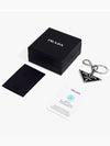 Triangle Logo Metal Key Holder Silver Black - PRADA - BALAAN 5