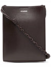 Tangle Small Leather Cross Bag Brown - JIL SANDER - BALAAN 1