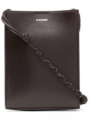 Tangle Small Leather Cross Bag Brown - JIL SANDER - BALAAN 1