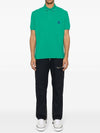 Afko Logo Cotton Polo Shirt Green - ISABEL MARANT - BALAAN 3