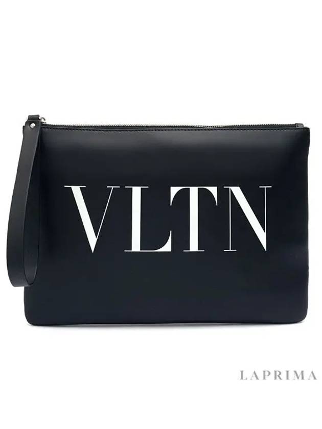 VLTN Logo Clutch Bag Black - VALENTINO - BALAAN 5