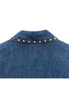 23SS Rockstud Denim Overfit Shirt Jacket 2V3DB01Z - VALENTINO - BALAAN 5