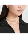 CD Logo 30 Montaigne Pearl Choker Necklace Gold - DIOR - BALAAN 4