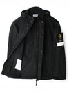 Logo Patch Hooded Jacket Black - STONE ISLAND - BALAAN 8