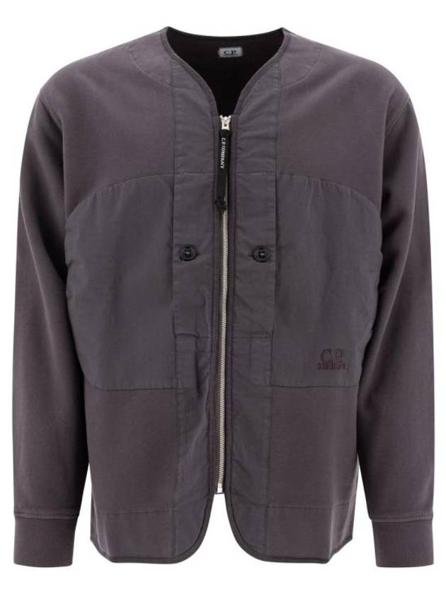 Diagonal Fleece Zip-Up Jacket Boulevard Violet - CP COMPANY - BALAAN 2